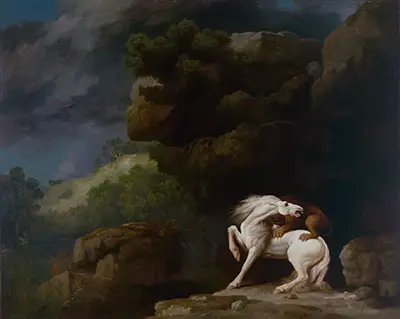 A Lion Attacking a Horse George Stubbs